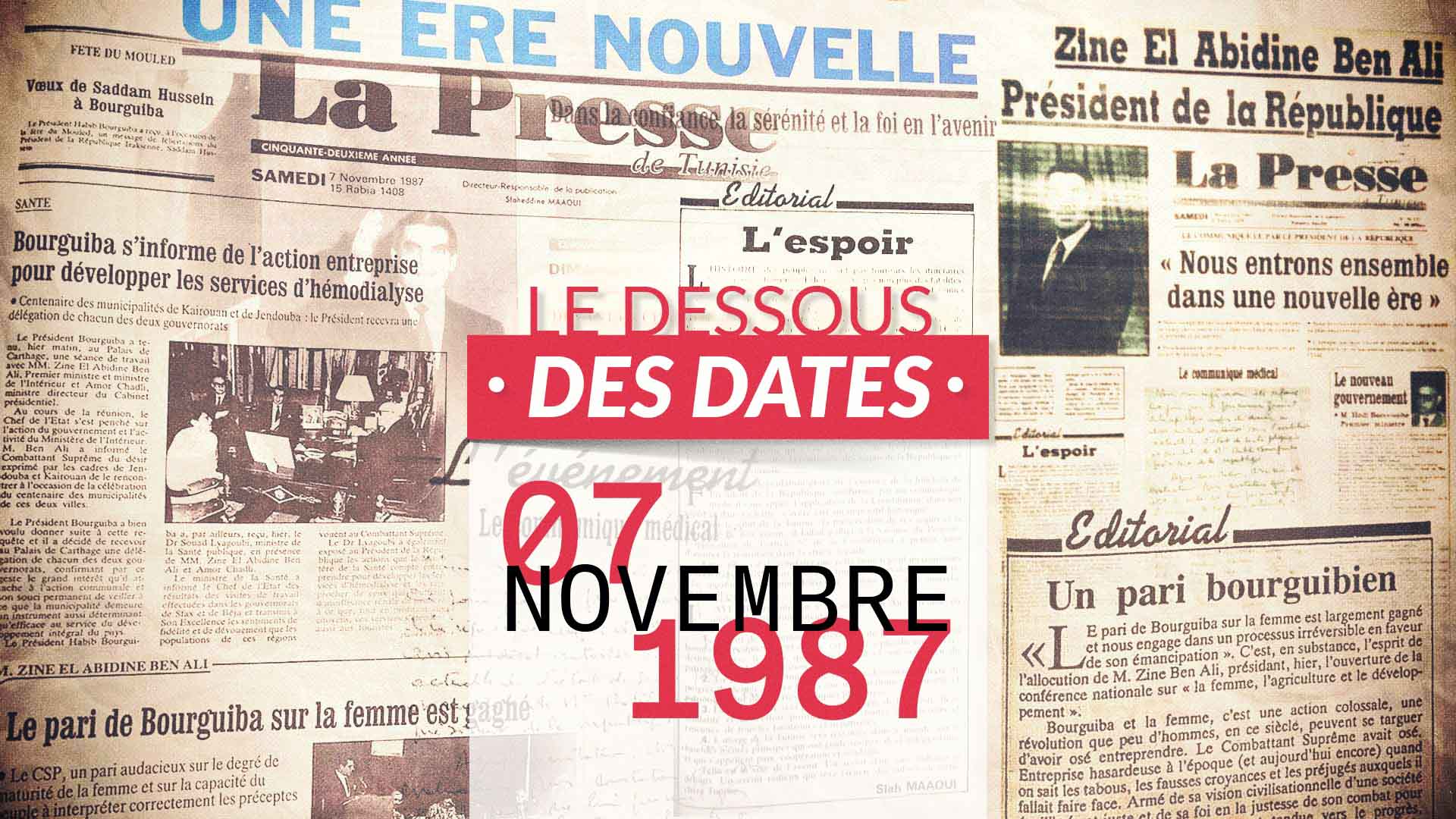 Le dessous des dates 7 novembre 1987. Une journée, deux présidents
